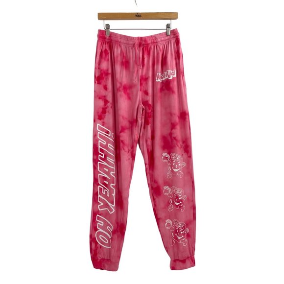 Kool Aid Other - Kool Aid Pink Tie Dye Spellout Logo Throwback Joggers Sweatpants Mens Large